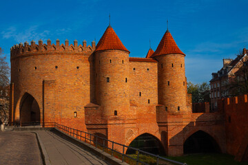 2022-10-28  Historic Warsaw Barbican in the Warsaw Old Town.Warsaw, Poland.