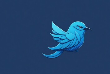 A Blue Bird logo desigon with soft blue background.