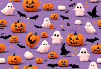Obraz premium Halloween background in minimal style