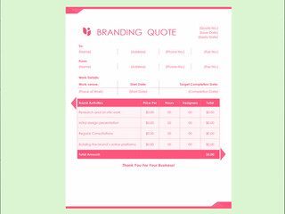 Branding Quote - Invoice Template