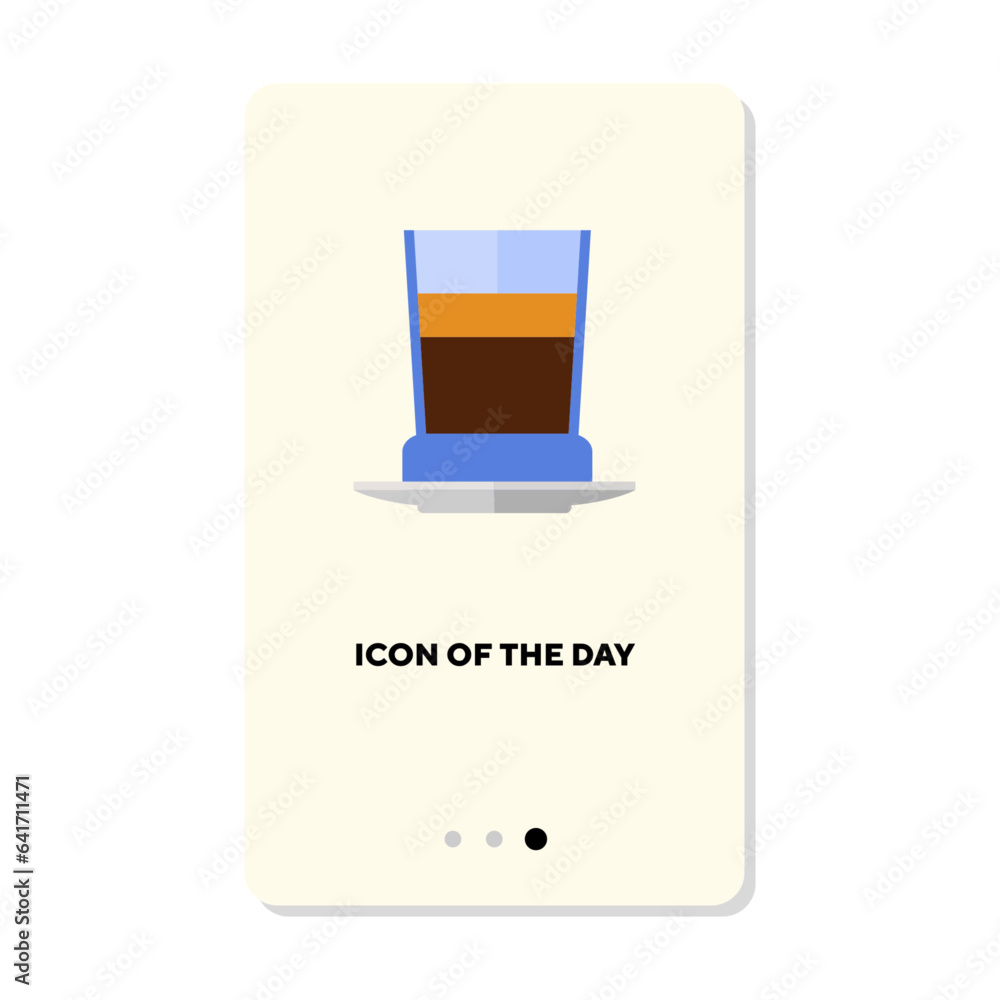 Poster coffee flat vector icon. beverage isolated vector sign. food and lunch concept. vector illustration 