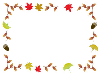 Obraz premium 秋のイラスト（フレーム）