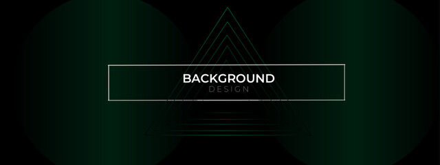 Dark abstract background with green glowing lines. Modern technology innovation concept background. Vector illustration.
