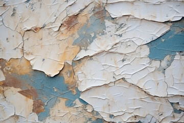 Decaying Beauty: A Mesmerizing Macro Shot of Delicate Peeling Paint