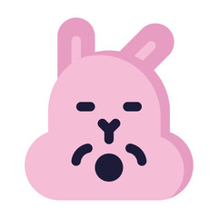 Shocked icon in clean line style, best for social media design