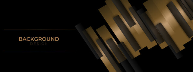 Modern gold black abstract stripe background for presentation design. Luxury style background concept.