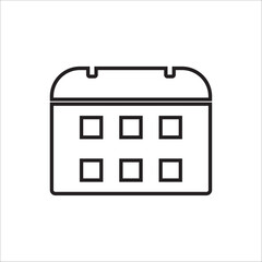 calender, schedule, sign, vector icon.