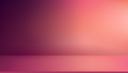 Studio background,Empty Room with futuristic neon on wall and flooring. Studio display podium with blurry pink,violet,orange template.Vector banner colourful for product future cyberspace concept © Anchalee