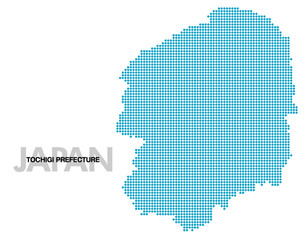 栃木県のドット地図 ドット小