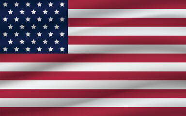 american flag vector waving of usa