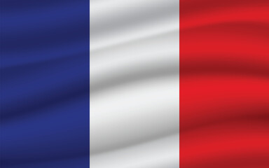 france flag design with waving texture