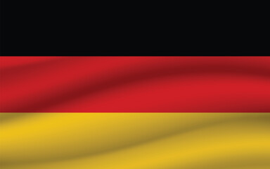 german flag design with waving texture