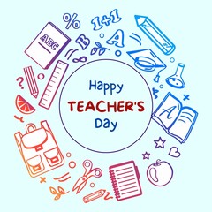 happy teachers day post design for social media, teachers day post