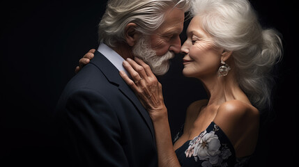 Portrait of a mature couple in an affectionate attitude.