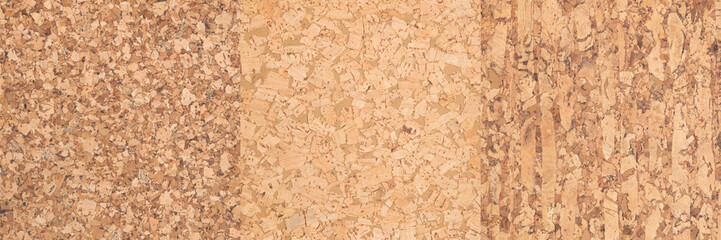 Obraz premium Various cork textures, Natural cork samples 