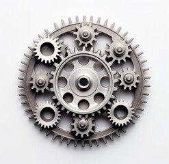 Gears illustration, engineering and creativity concept. Generative AI