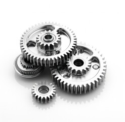 Gears illustration, engineering and creativity concept. Generative AI