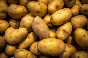 Background with potatoes, organic and healthy food. Generative AI