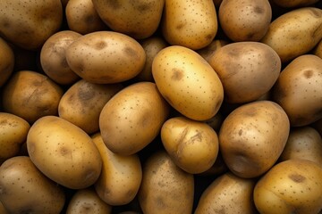 Background with potatoes, organic and healthy food. Generative AI