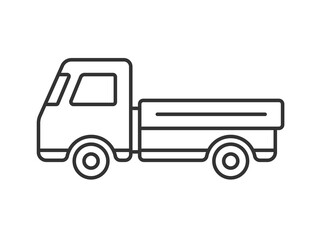 軽トラックの線画のイラスト