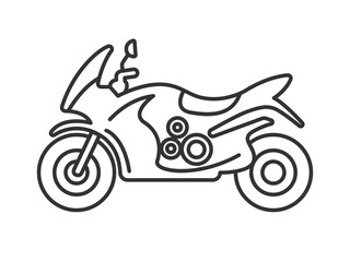Fototapeta premium オートバイの線画のイラスト