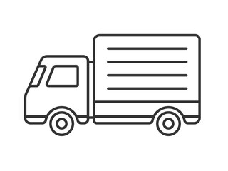 トラックの線画のイラスト