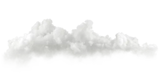 Foto op Canvas Realistic white soft clouds panorama cut out transparent backgrounds 3d render png © Krit