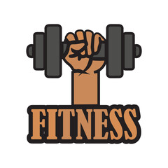 hand drawn illustration of a dumbbell