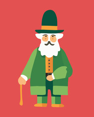 Vector isolated illustration of Saint Patrick's day.