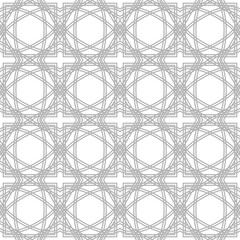 Vector seamless pattern with gray geometric shapes. Template for printing, packaging, banner, postcard, wallpaper, textile