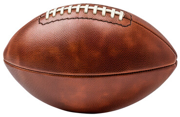 American football leather ball isolated on transparent background