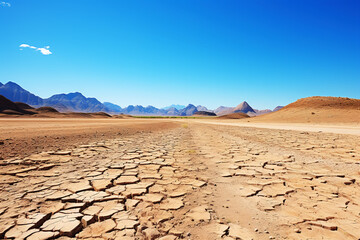 A tree on the outdoor deserted and dry land