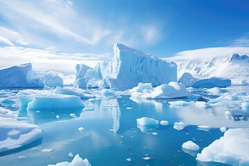 Fototapeta na wymiar Global warming and melting glaciers
