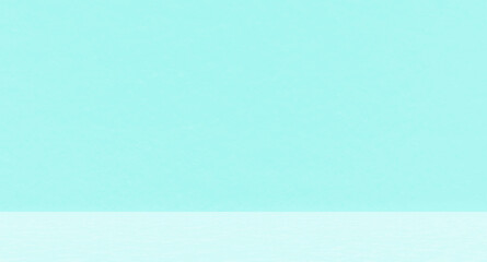 Empty blue room studio for product presentation. Cosmetic, beauty and fashion product display room. Minimal backdrop design. Summer tropical holiday background concept. Pastel wall  and floor mockup.