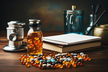 hospital doctor office desk desktop scene