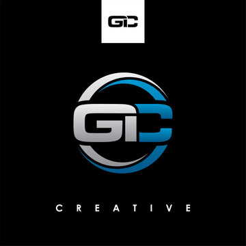 GIC Letter Initial Logo Design Template Vector Illustration