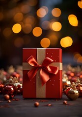 Red Christmas presents