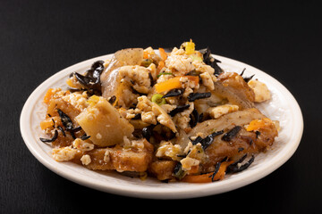 野菜と炒り豆腐