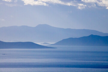 Distant Mountains in blue