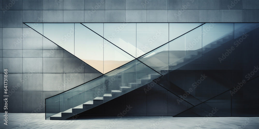 Canvas Prints modern abstract glass architectural forms.