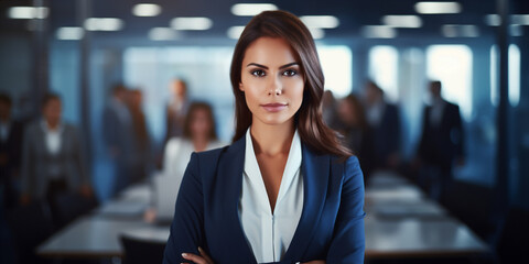 Fototapeta premium portrait of business woman on the street. 