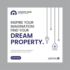 Real Estate Social Media Post Template, property, investment, home, dream, opportunity, market, listings, buyers, sellers, agents, mortgage