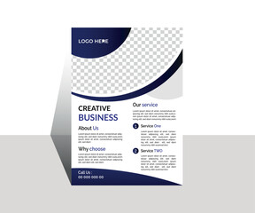 Corporate business a4 flyer design template for print
