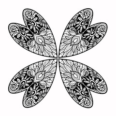 Vector Floral Hearts