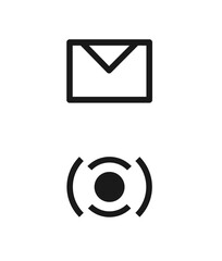 Mail, location icon design, contact icon