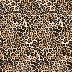 Schilderijen op glas Leopard skin pattern, animal leather seamless design © dicklaurent