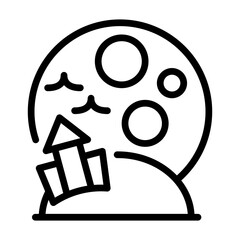 illustration vector graphic of Moon best for social media in halloween day or presentation, etc