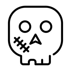 illustration vector graphic of Skull best for social media in halloween day or presentation, etc