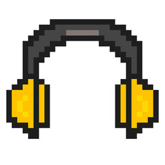 Fototapeta premium Pixel art icons of PPE and safety equipment including helmet, vest, gloves, goggles, boots, cones, and warning signs. Perfect for infographics, manuals, games, and safety designs.