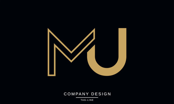 MU, UM, Abstract Letters Logo Monogram